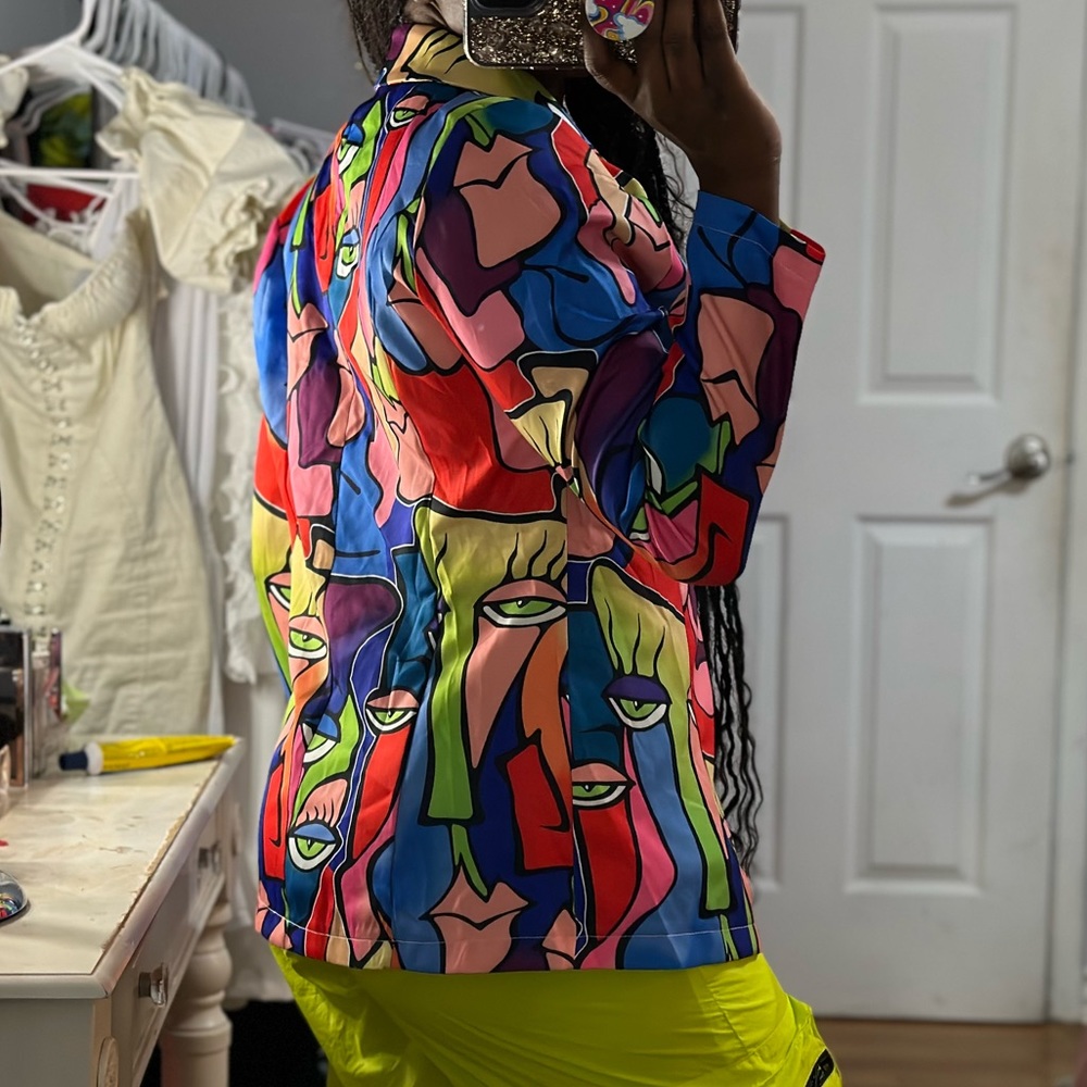 Printed Multi Color Blazer - Picture 5 of 10